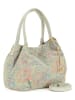 Mia Tomazzi Leder-Henkeltasche in Grün/ Bunt - (B)24 x (H)21 x (T)13 cm