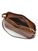 Mia Tomazzi Leren schoudertas lichtbruin - (B)24 x (H)17 x (D)9 cm