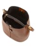 Mia Tomazzi Leder-Schultertasche in Hellbraun - (B)28 x (H)26 x (T)10 cm