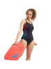 Speedo Modelujący strój kąpielowy "Eco Scoop" w kolorze granatowym