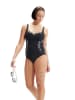Speedo Modelujący strój kąpielowy "Eco Shaping" w kolorze czarnym