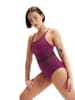 Speedo Modelujący strój kąpielowy "Eco Shaping" w kolorze fioletowym
