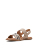 Clarks Leren haksandalen beige/zwart