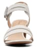 Clarks Skórzane sandały w kolorze białym