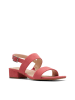 Clarks Skórzane sandały w kolorze czerwonym