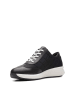 Clarks Leder-Sneakers in Schwarz