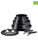 Tefal 10-częściowy zestaw "Ingenio Easy Cook & Clean On" w kolorze czarnym
