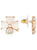 MENTHE À L'O Pozłacane kolczyki-wkrętki z kryształami