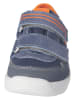 Ricosta Leren sneakers "Rider" donkerblauw/oranje