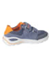 Ricosta Leren sneakers "Rider" donkerblauw/oranje