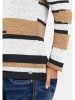 Timezone Sweter w kolorze karmelowo-jasnoszarym