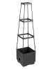 Garden Hero Pflanzkübel mit Rankhilfe in Schwarz - (B)26 x (H)106 x (T)26 cm