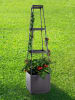 Garden Hero Pflanzkübel mit Rankhilfe in Schwarz - (B)26 x (H)106 x (T)26 cm
