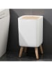 Kitchen Move Touch-afvalemmer "Malmo" wit/naturel - 10 l