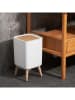 Kitchen Move Touch-afvalemmer "Malmo" wit/naturel - 10 l
