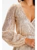Awama Paillettenkleid in Gold