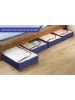Wenko 4-delige set: opbergboxen "Maximex" donkerblauw - (B)100 x (H)45 x (D)15 cm