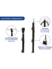 Wenko 2-delige set: tassenorganizer "Maximex" zwart - (L)200 cm