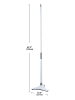 Joybos Bodenwischer in Weiß - (H)125 cm