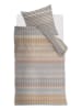 Beddinghouse Satin-Bettwäsche-Set "Rhythm" in Hellblau/ Beige