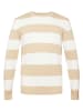 ESPRIT Sweter w kolorze beżowo-białym