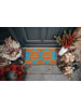 Hanse Home Kokos-deurmat "Flowers" naturel/lichtblauw