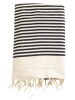Le Comptoir de la Plage Fouta "Yadara" in Beige/ Dunkelblau - (L)200 x (B)100 cm