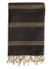 Le Comptoir de la Plage Fouta "Osiris" w kolorze czarnym - 200 x 100 cm