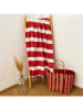 Le Comptoir de la Plage Fouta "Transat" in Rot/ Weiß - (L)200 x (B)100 cm