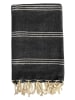 Le Comptoir de la Plage Fouta "Osiris" w kolorze czarnym - 200 x 200 cm