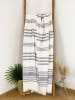 Le Comptoir de la Plage Fouta "Karabuk" in Weiß/ Dunkelblau - (L)180 x (B)140 cm