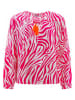 Zwillingsherz Bluzka "Zebra" w kolorze różowym