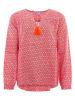 Zwillingsherz Bluzka "Blossom" w kolorze różowo-pomarańczowym