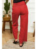 Le Monde du Lin Lniane spodnie "Valencia" w kolorze czerwonym