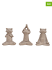 G. Wurm 3er-Set: Dekofigur "Yogo Frosch" in Beige - (B)7 x (H)12 x (T)5 cm