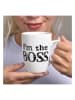 G. Wurm 2er-Set: Kaffeetasse "Boss" in Weiß/ Schwarz - 250 ml