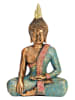 G. Wurm Decoratief figuur "Budda" goudkleurig/turquoise - (B)13 x (H)21 x (D)8 cm