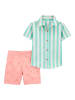carter's 2tlg. Outfit in Hellblau/ Rosa