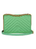 Pinko Skórzana torebka w kolorze zielonym - 21 x 12 x 6 cm