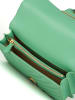Pinko Skórzana torebka w kolorze zielonym - 21 x 12 x 6 cm