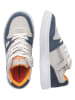 Vingino Leren sneakers "Rens" grijs/donkerblauw