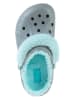 Crocs Chodaki "Baya Lined Fuzz Strap" w kolorze szaro-błękitnym