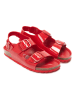 Mandel Sandalen in Rot