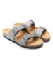 Mandel Slippers zilverkleurig