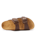 Mandel Skórzane klapki w kolorze brązowym