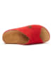 Mandel Leren slippers rood