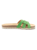 Mandel Skórzane klapki w kolorze zielonym