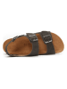 Mandel Skórzane sandały w kolorze antracytowym