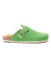 Mandel Skórzane chodaki w kolorze zielonym
