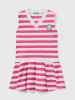 Benetton Kleid in Pink/ Weiß